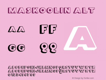 Maskoolin-Alt 1.000 Font Sample