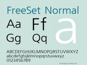 FreeSet Normal 1.0 Tue Oct 19 20:06:43 1993 Font Sample