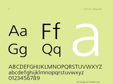 FreeSet Regular Converted from C:\WINDOWS\TTF_F\TGR45___.TF1 by ALLTYPE Font Sample