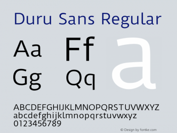 Duru Sans Regular Version 1.002图片样张