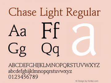 Chase-Light V1.0ﾧ Font Sample