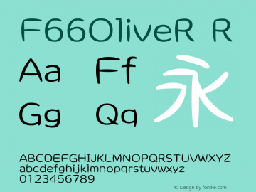 F66OliveR Version 1.01 Font Sample