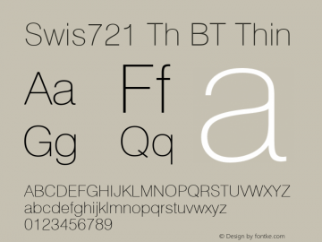 Swiss 721 Thin BT mfgpctt-v1.52 Monday, January 25, 1993 4:14:45 pm (EST)图片样张