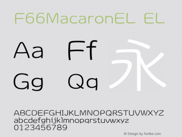 F66MacaronEL Version 1.01 Font Sample