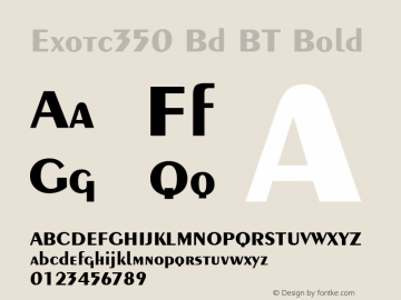 Exotc350 Bd BT Bold Version 1.01 emb4-OT图片样张