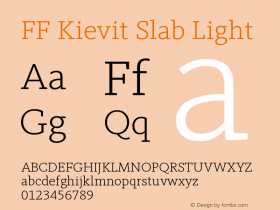 FFKievitSlab-Light Version 5.504图片样张