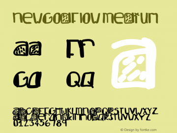 NewGodFlow Version 001.000 Font Sample