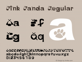 Pink Panda Version 1.0 Font Sample