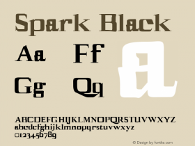 Spark Black Version 1.0 Font Sample