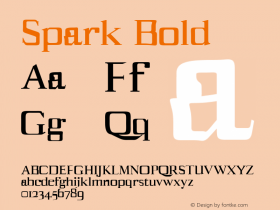 Spark Bold Version 1.0 Font Sample