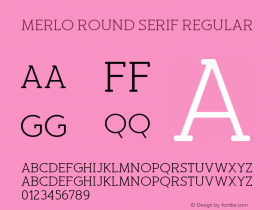 Merlo-RoundSerifRegular 1.000 Font Sample