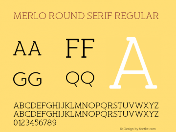 Merlo-RoundSerifRegular 1.000 Font Sample