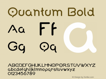 Quantum Bold Version 001.000 Font Sample