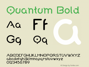 Quantum Bold Version 001.000 Font Sample