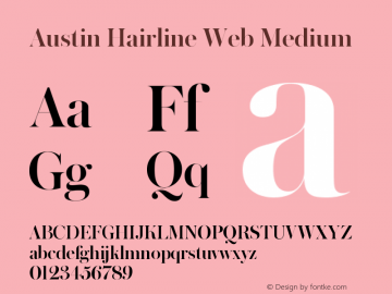 Austin Hairline Web Medium Regular Version 1.2 2017图片样张