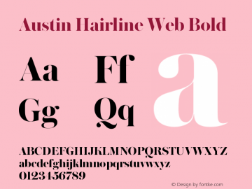 Austin Hairline Web Bold Regular Version 1.2 2017图片样张