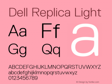DellReplica-Light Version 1.002; build 0002 Font Sample