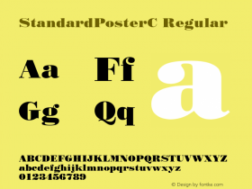 StandardPosterC Regular 001.000 Font Sample