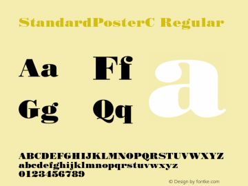 StandardPosterC Regular 001.000图片样张