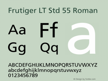 Frutiger-Roman OTF 1.029;PS 001.002;Core 1.0.33;makeotf.lib1.4.1585图片样张