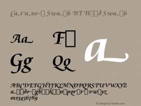 Cataneo Swash BT Bold Swash mfgpctt-v4.4 Dec 14 1998 Font Sample