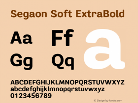 SegaonSoft-ExtraBold Version 1.000;PS 001.001;hotconv 1.0.56 Font Sample