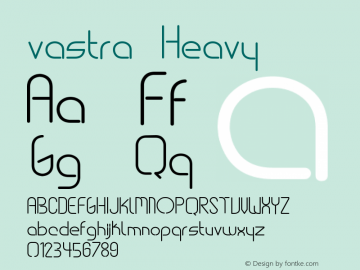 vastra-Heavy Version 1.001;PS 001.001;hotconv 1.0.56;makeotf.lib2.0.21325 Font Sample