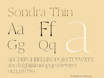 Sondra Thin Version 1.0图片样张