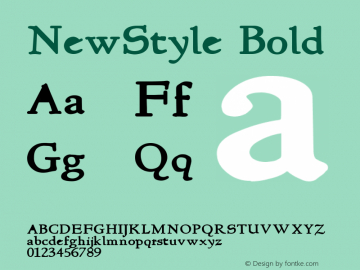 NewStyle Bold Version 1.00图片样张