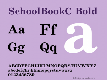 SchoolBookC Bold 001.000图片样张