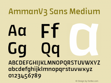 AmmanV3 Sans Medium Version 1.001图片样张