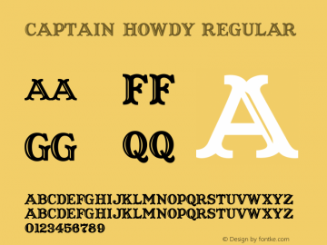 Captain Howdy Macromedia Fontographer 4.1.3 1/7/00 Font Sample