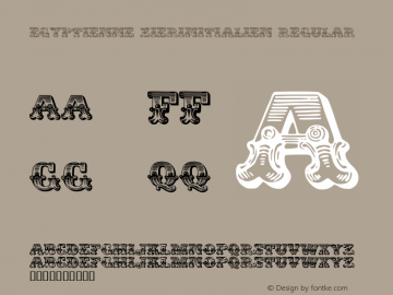 Egyptienne Zierinitialien Version 1.0; 2002; initial release Font Sample