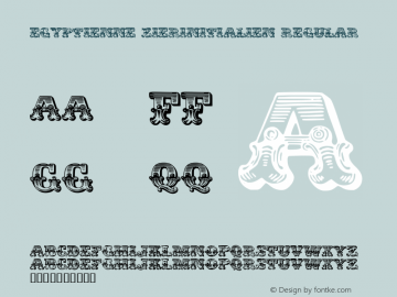 Egyptienne Zierinitialien Version 1.0; 2002; initial release Font Sample