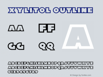 XylitolOutline-Regular Version 1.000 Font Sample