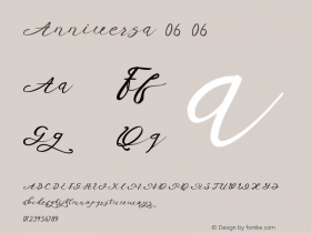 Anniversa 06 06 Version 1.000 Font Sample