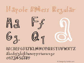 Hapole BMess Version 1.00 November 12, 2012, initial release Font Sample