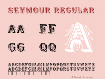 SEYMOUR Regular Altsys Fontographer 3.5  3/17/97图片样张