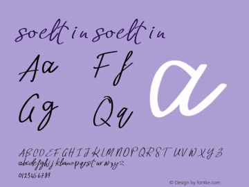 soeltin Version 1.000;PS 001.001;hotconv 1.0.56 Font Sample