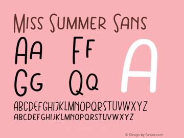 Miss Summer Version 1.002;Fontself Maker 1.1.1图片样张