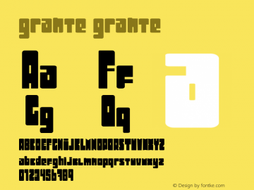 grante Version 002.000 Font Sample