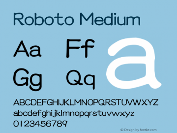 Roboto Medium Version 2.00 June 3, 2016 Font Sample