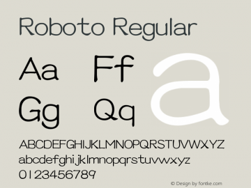 Roboto Version 2.00 February 6, 2017 Font Sample