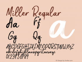 Miller Regular Version 1.000 Font Sample