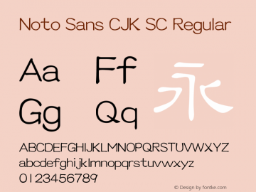 Noto Sans CJK SC Regular Version 1.005;PS 1.005;hotconv 1.0.96;makeotf.lib2.5.65012图片样张