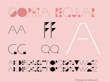 Sophia Regular Version 1.000 Font Sample