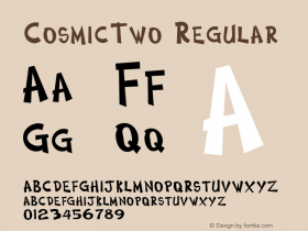 CosmicTwo Macromedia Fontographer 4.1 6/6/96 Font Sample
