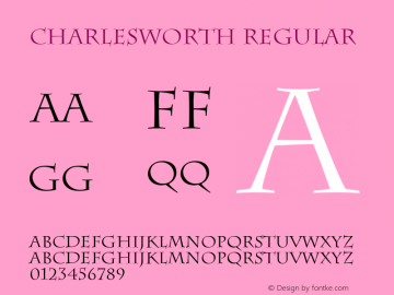 Charlesworth Macromedia Fontographer 4.1 6/6/96 Font Sample
