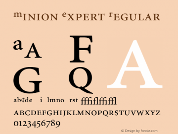 MinionExp-Regular 001.000 Font Sample