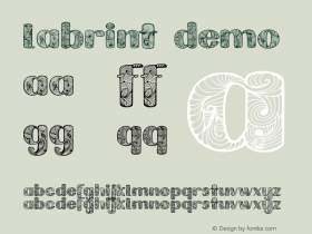 Labrint Demo Version 1.000 Font Sample